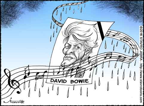 stavro-La l�gende du rock britannique David Bowie est mort � 69 ans.