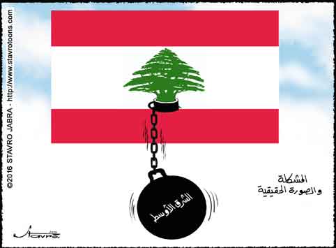 stavro-Apr�s la publication d'une caricature dans le quotidien panarabe al Chark al-Awsat, qualifiant l'Etat libanais de poisson d'avril.