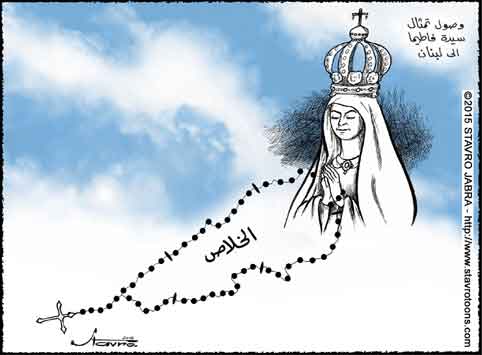 stavro- La statue de Notre-Dame de Fatima au Liban.