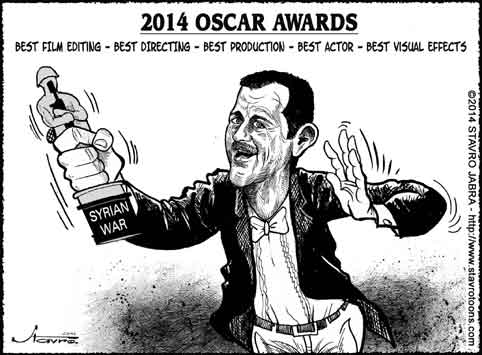 stavro- 2014 Oscar awards-Syrian war - Best film editing, best directing and best production