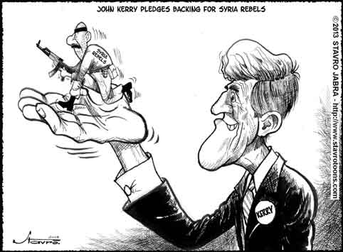 stavro-John Kerry pledges backing for Syria rebels