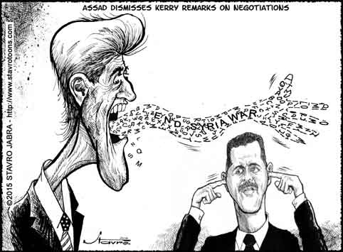 stavro- Assad dismisses Kerry remarks on negotiations