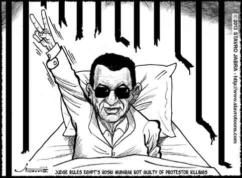 stavro-Judge rule Egypt's Hosni Mubarak not guilty protester killings
