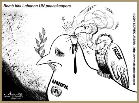 stavro 071707 s - Bomb hits Lebanon UN peacekeepers.jpg