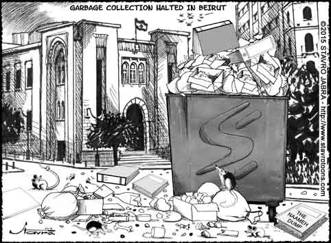 stavro-Garbage collection halted in Beirut.