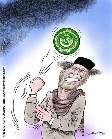 stavro 102502 s - Gadhafi abandons Arab League.jpg