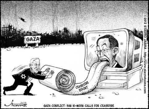 stavro-Gaza conflict-Ban Ki-Moon calls for ceasefire