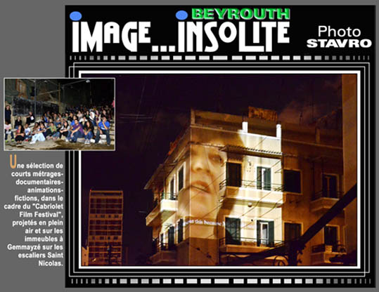 photo stavro - Cabriolet Film Festival (courts mtrages)  Gemmayz sur les escaliers Saint Nicolas  Beyrouth