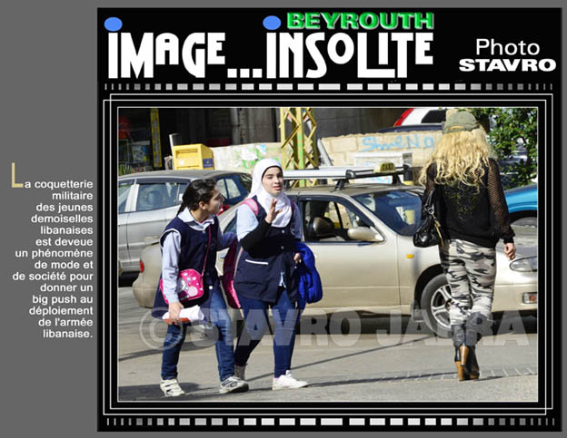 photo stavro - La coquetterie militaire des jeunes demoiselles libanaises est devenue un phnomne de mode et de socit pour donner un big push au dploiement de l'arme libanaise