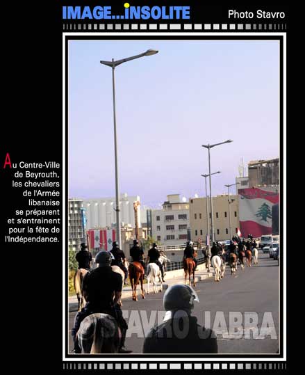 photo stavro - Au Centre-Ville de Beyrouth, les chevaliers de l'Arm libanaise se prparent pour l'Indpendance