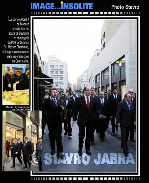 photo stavro - Le prince Albert II de Monaco visite les souks de Beyrouth