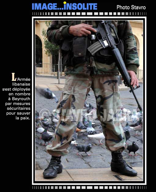 photo stavro - L'Arme libanaise s'est dploye en nombre  Beyrouth par mesures scuritaires