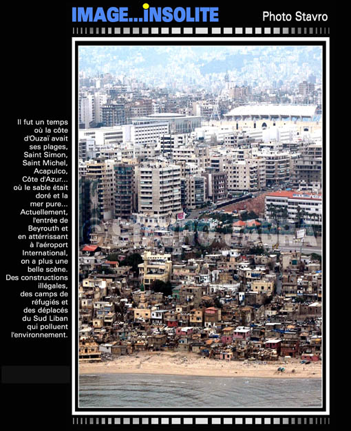 photo stavro - Les constructions illégales sur la côte d''Ouzai à Beyrouth
