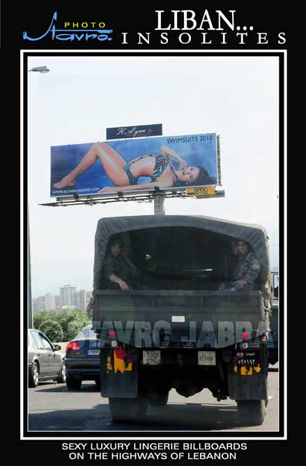 Sexy luxury lingerie billboards on the highways of Lebanon