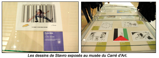 Les dessins de Stavro exposés au musée du Carré d'Art. 